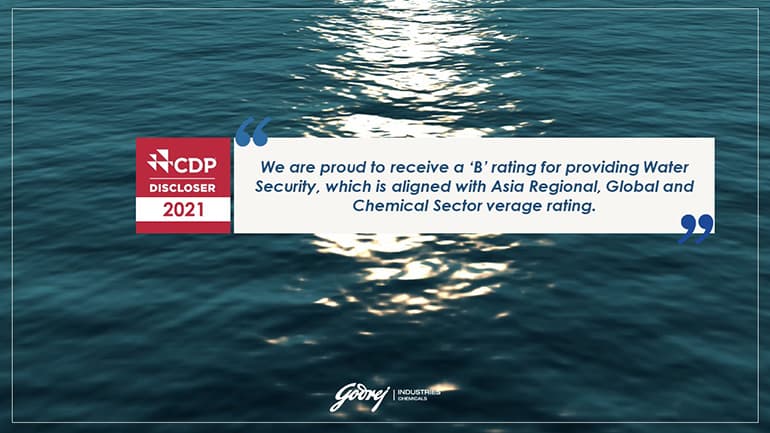 CDP Rating ‘B’ for efforts against Water Security